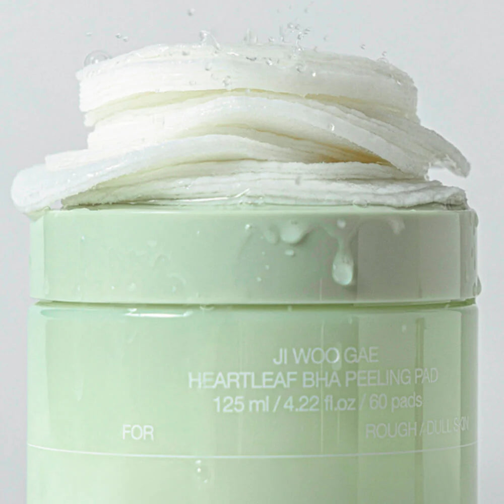CELIMAX - JI WOO GAE Heartleaf BHA Peeling Pad - 60 piezas| Toner