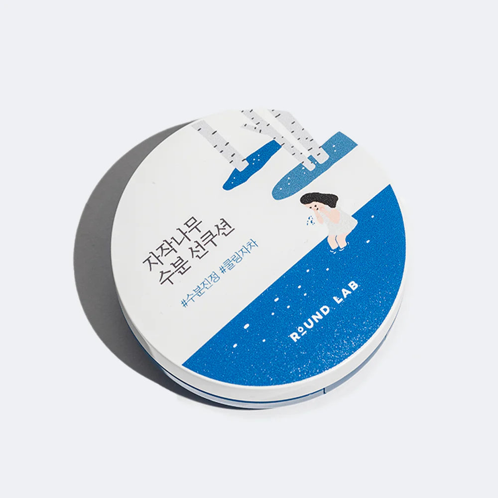 ROUND LAB - Birch Juice Moisturizing Sun Cushion SPF 50+, PA++++ - 15gr | Protector solar facial