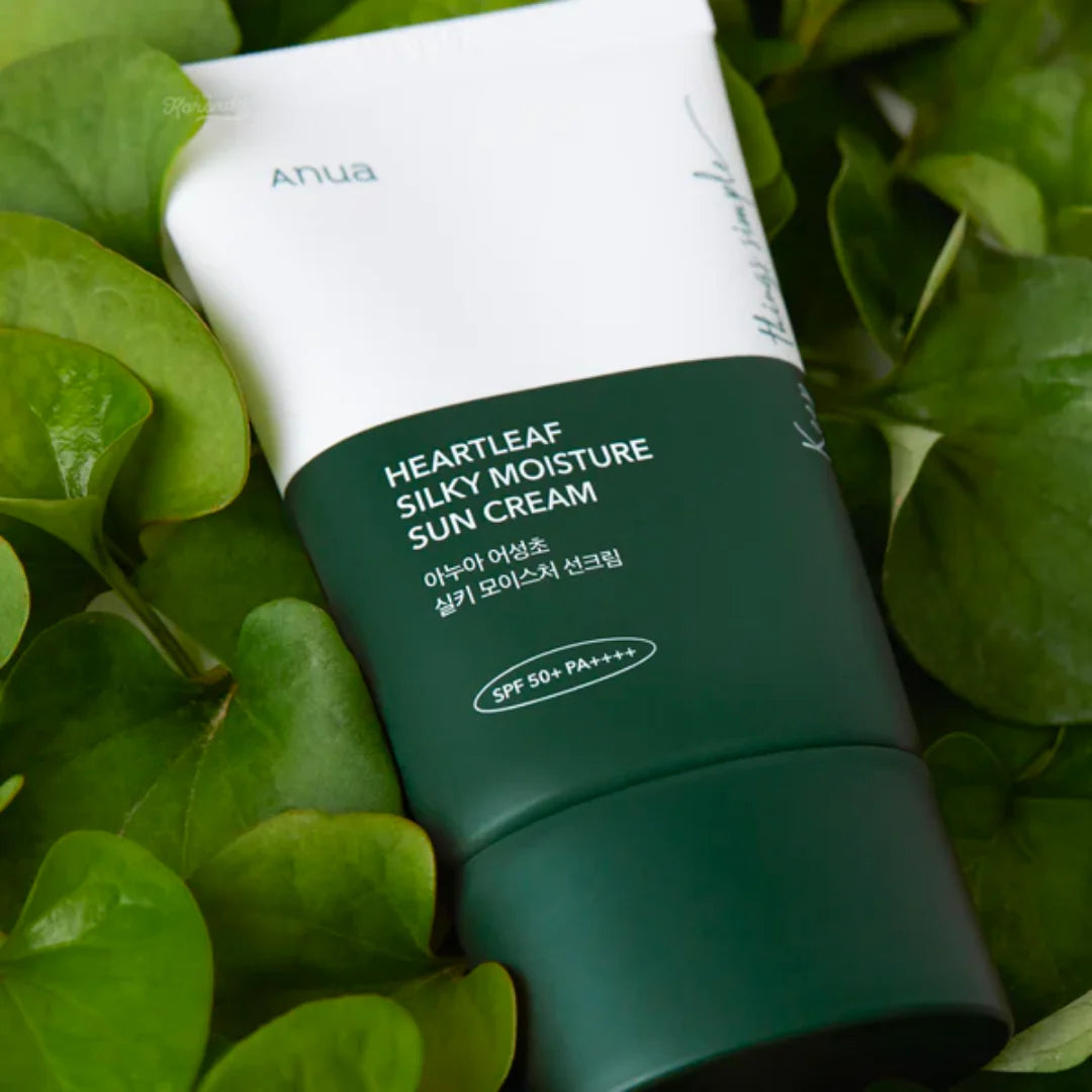 ANUA Heartleaf Silky Moisture Sun Cream SPF 50+ PA++++ 50ml| Protector solar facial