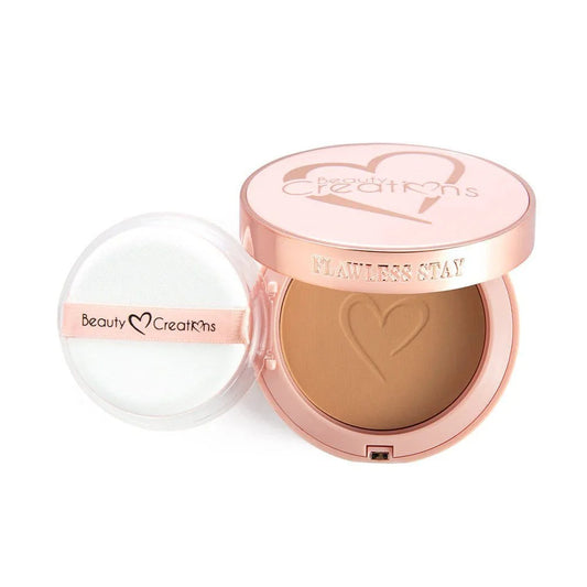 Flawless Stay Powder Foundation Velvet Matte Finish Beauty Creations-Base en polvo