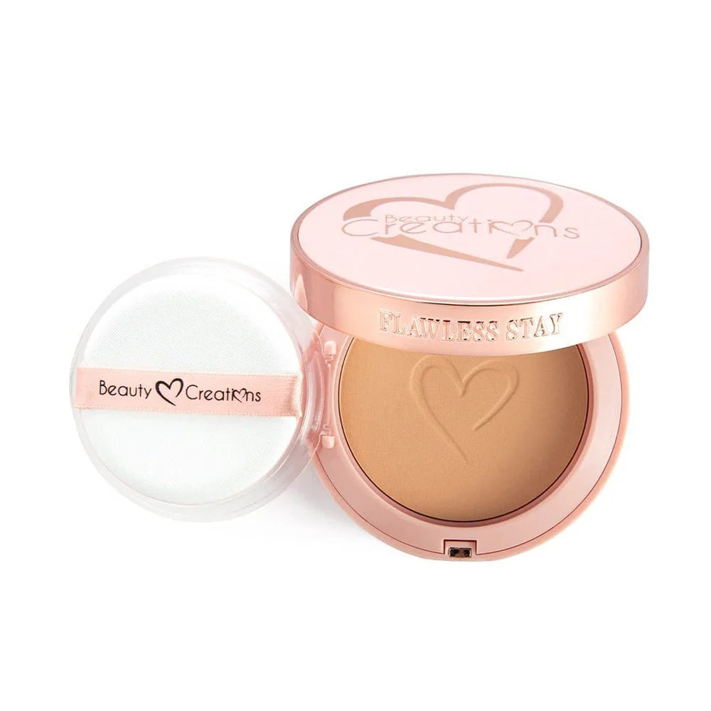 Flawless Stay Powder Foundation Velvet Matte Finish Beauty Creations-Base en polvo