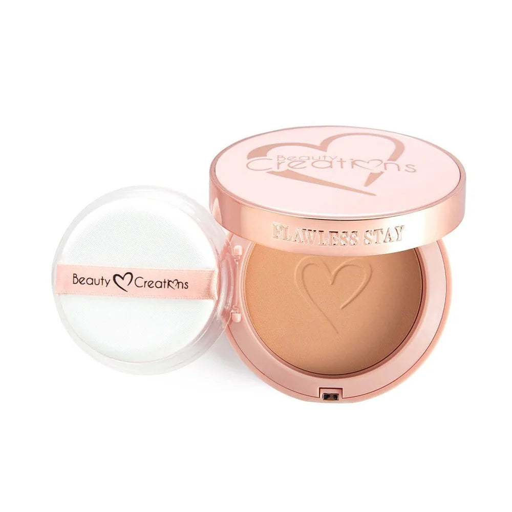 Flawless Stay Powder Foundation Velvet Matte Finish Beauty Creations-Base en polvo