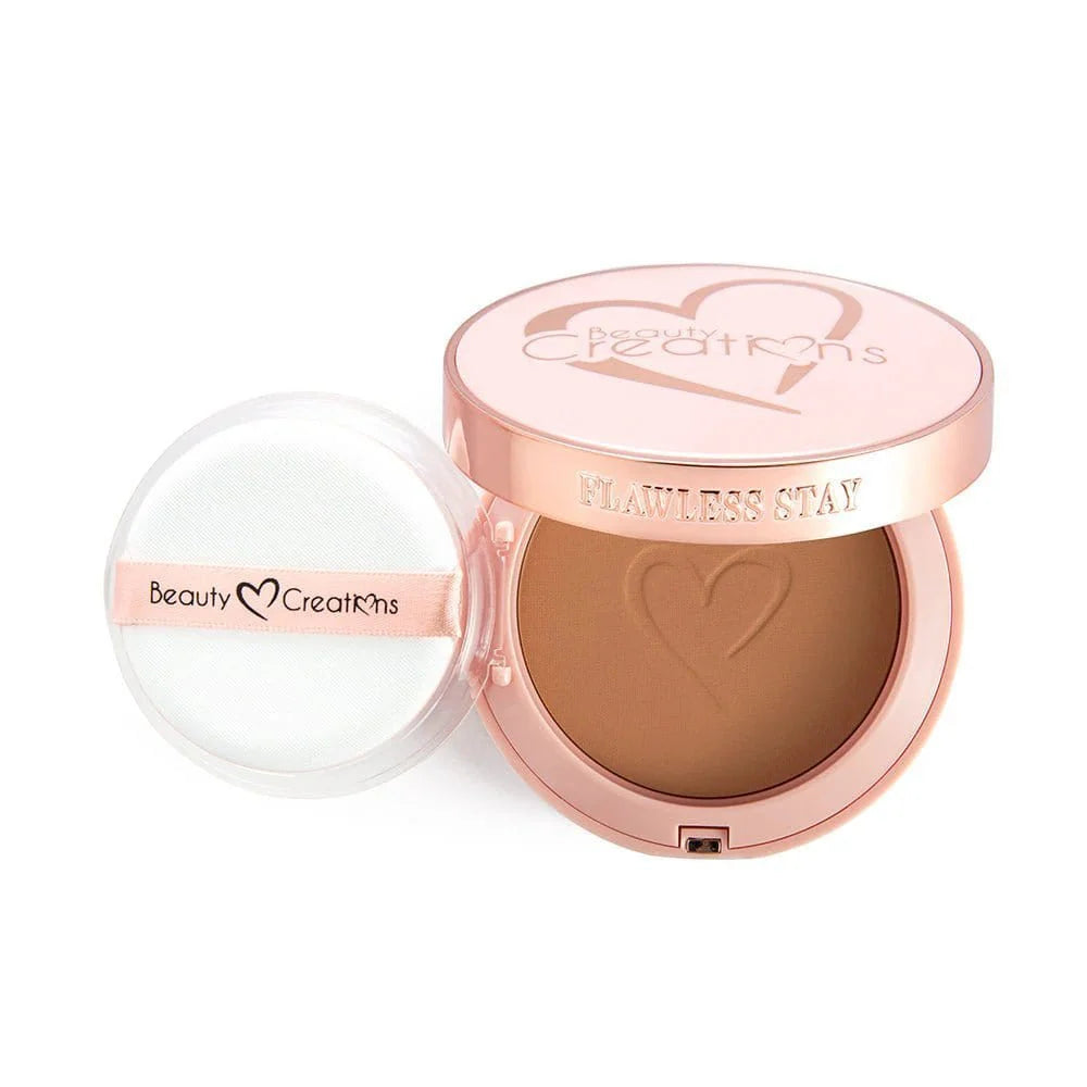 Flawless Stay Powder Foundation Velvet Matte Finish Beauty Creations-Base en polvo
