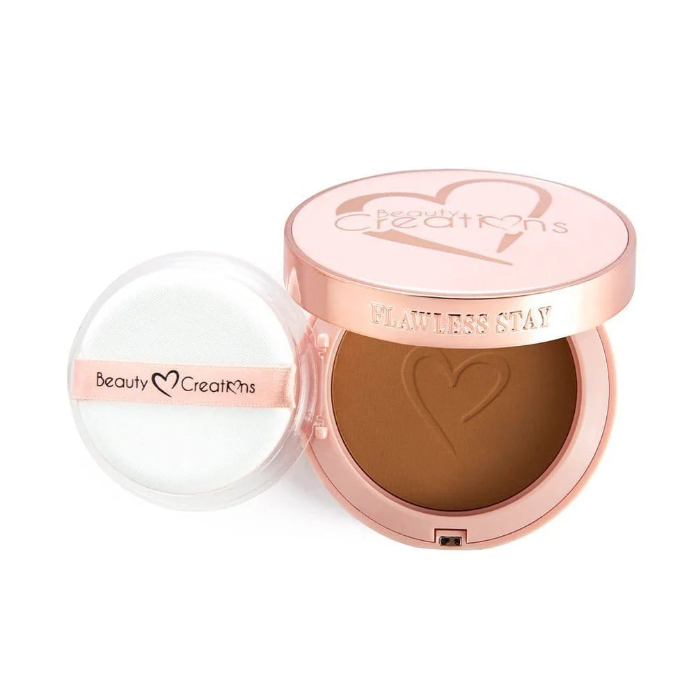 Flawless Stay Powder Foundation Velvet Matte Finish Beauty Creations-Base en polvo