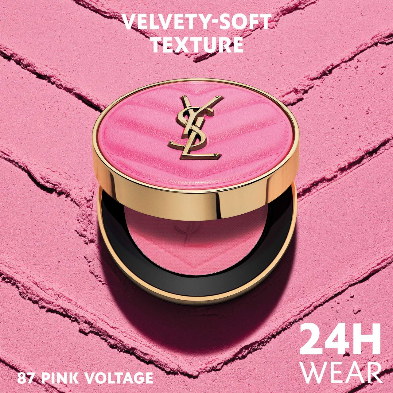 YSL Make Me Blush 24H Buildable Powder Blush |87 Pink Voltage