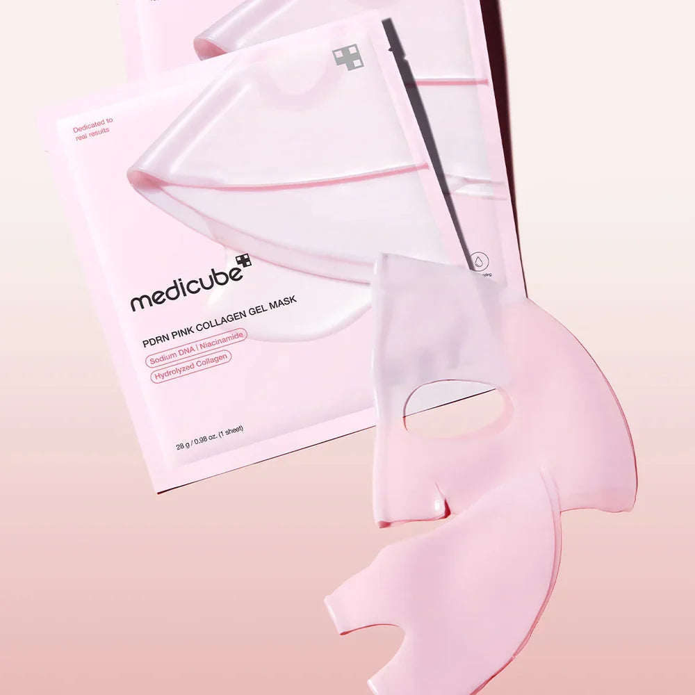 MEDICUBE - PDRN Pink Collagen Gel Mask 1 Pz| Mascarilla Antiedad E Hidratante