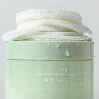CELIMAX - JI WOO GAE Heartleaf BHA Peeling Pad - 60 piezas| Toner