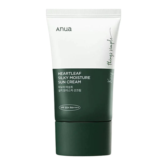 ANUA Heartleaf Silky Moisture Sun Cream SPF 50+ PA++++ 50ml| Protector solar facial