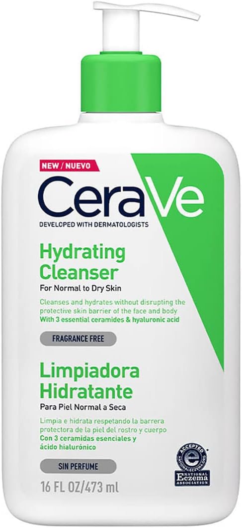 CeraVe Hydrating Cream to Foam Cleanser para piel normal a seca 473 ml