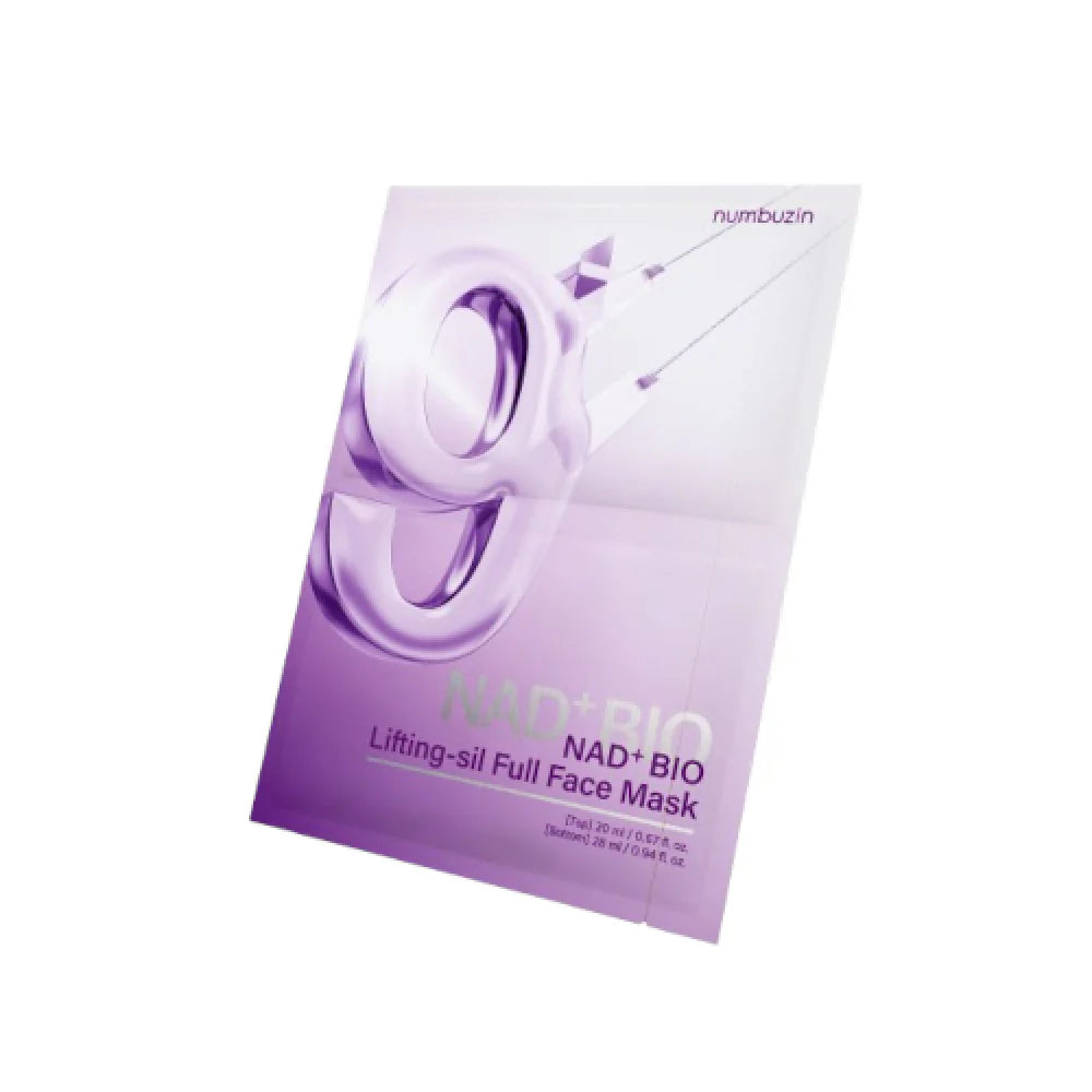 NUMBUZIN - No.9+ Nad Bio Lifting Full Cover Facial Mask - 1pieza/Mascarilla Antienvejecimiento